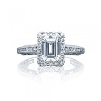 Tacori 2618EC75X55 Platinum Reverse Crescent Engagement Ring