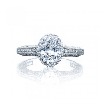Tacori 2618OV75X55 Platinum Reverse Crescent Engagement Ring