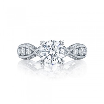 2644RD7512 Platinum Tacori Classic Crescent Engagement Ring