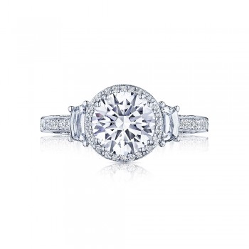 Tacori 2663RD75W 18k White Gold Ladies Dantela Engagement Ring