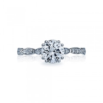57-2RD65 Platinum Tacori Sculpted Crescent Engagement Ring