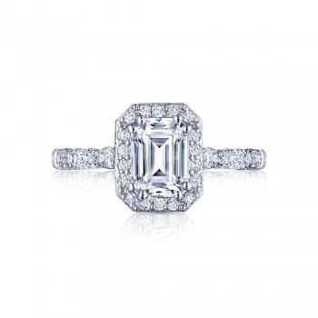 HT2560EC75X55 Platinum Tacori Petite Crescent Engagement Ring