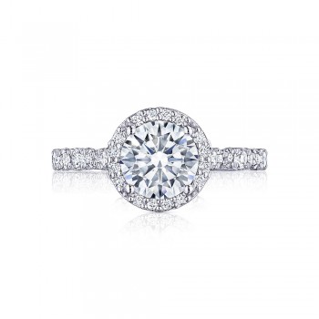 HT2560RD75 Platinum Tacori Petite Crescent Engagement Ring