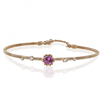 BANGLE IN 18K GOLD WITH DIAMONDS