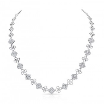 18K White Gold Diamond Necklace LVND02