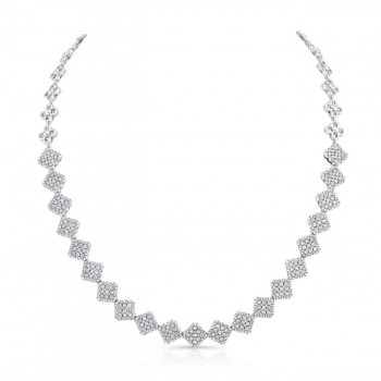 18K White Gold Diamond Necklace LVND03