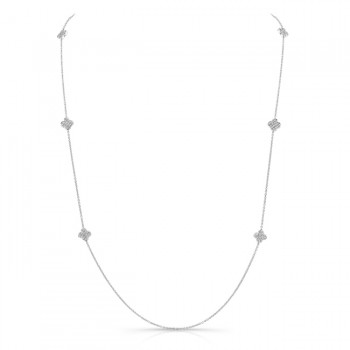 18K White Gold Diamond Necklace LVNM06