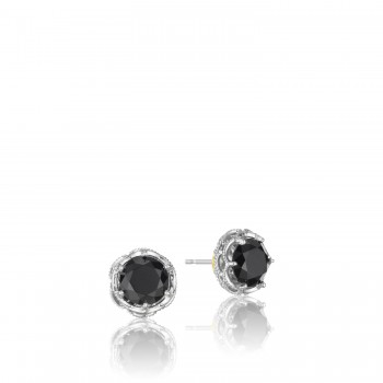Crescent Crown Studs featuring Black Onyx