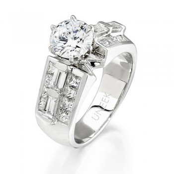 Uneek 18K White Gold Diamond Engagement Ring SM114