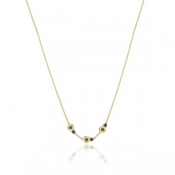 Petite Gemstone Necklace with Black Onyx 