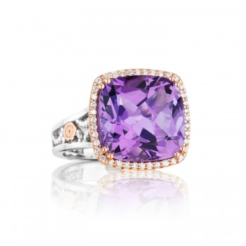 PavÃƒÂ© Crescent Ceiling Ring featuring Amethyst