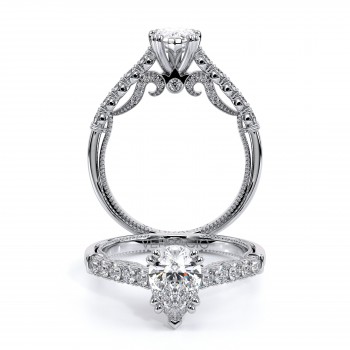 INSIGNIA-7097PEAR 14k White Gold Pave Engagement Ring