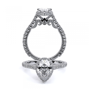 INSIGNIA-7109PEAR 14k White Gold Halo Engagement Ring